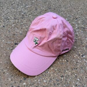 Beyoncé Formation Tour Merch || pink baseball hat with white flower embroidered